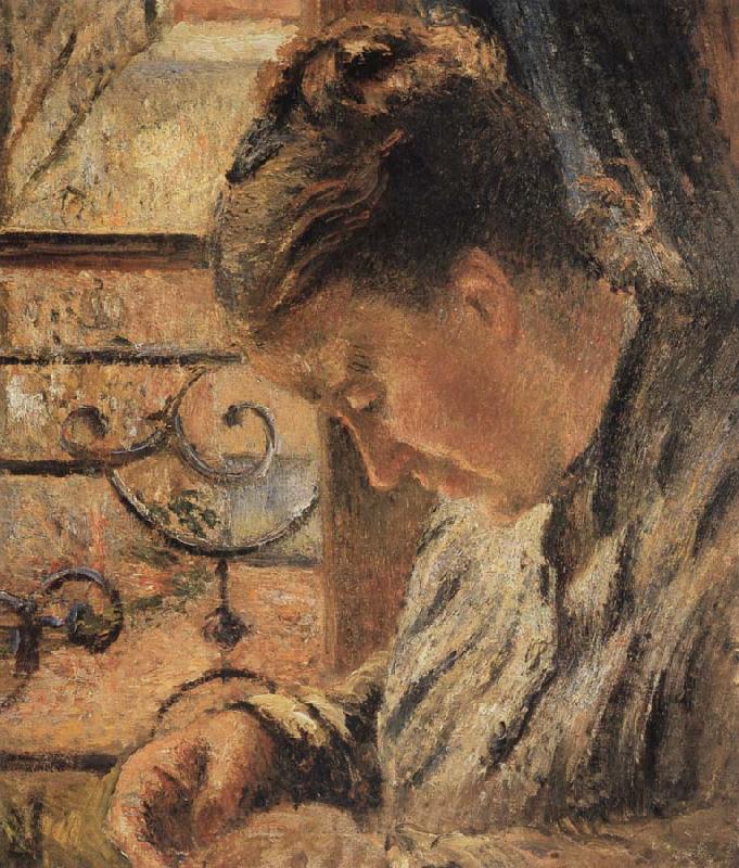 Camille Pissarro The Woman is sewing in front of the window Germany oil painting art